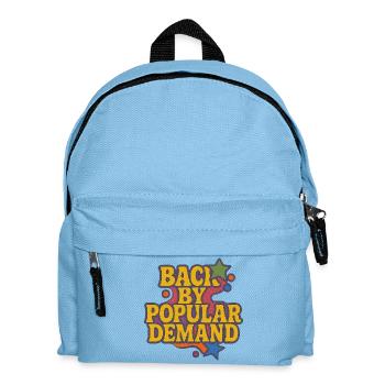 Zurück von Popular Demand Retro Script - Kinder Rucksack - Hellblau - Vorne
