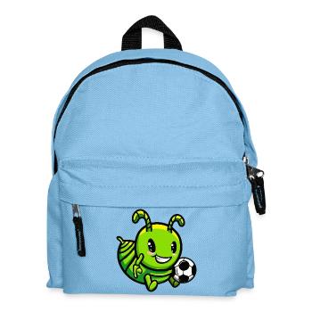 Caterpillar with soccer ball - Kids' Backpack - light blue - Front