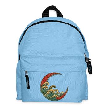 Halbmond-Wellen-Mosaik - Kinder Rucksack - Hellblau - Vorne