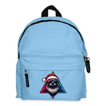 Neon Santa Hund mit Sonnenbrillen - Kinder Rucksack - Hellblau - Vorne