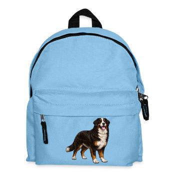 Illustration vintage du chien de montagne bernois – Loyauté du chien - Sac à dos Enfant - bleu clair - Devant