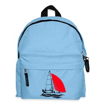 29er Jugend Segelboot Segeljolle Regatta segeln - Kinder Rucksack - Hellblau - Vorne