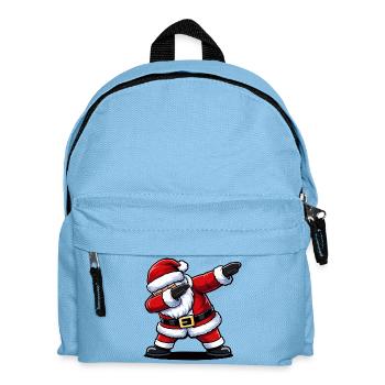 Das Weihnachtsmann-Maskottchen - Kinder Rucksack - Hellblau - Vorne