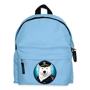 Eisbären Polizistin / Polizei Eisbär - Kinder Rucksack - Hellblau - Vorne