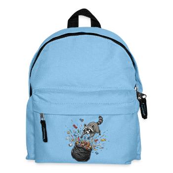 Raccoon Trash Party Garbage Chaos - Kids' Backpack - light blue - Front