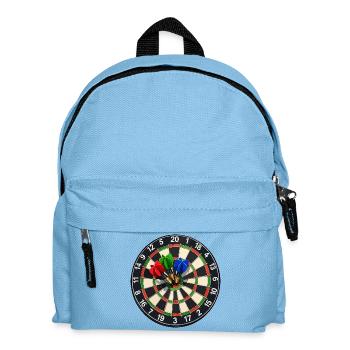 Dartboard Bullseye Three Darts - Kids' Backpack - light blue - Front