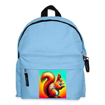 Eichhörnchen - Kinder Rucksack - Hellblau - Vorne
