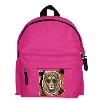 wild lion - Kids' Backpack - fuchsia - Front