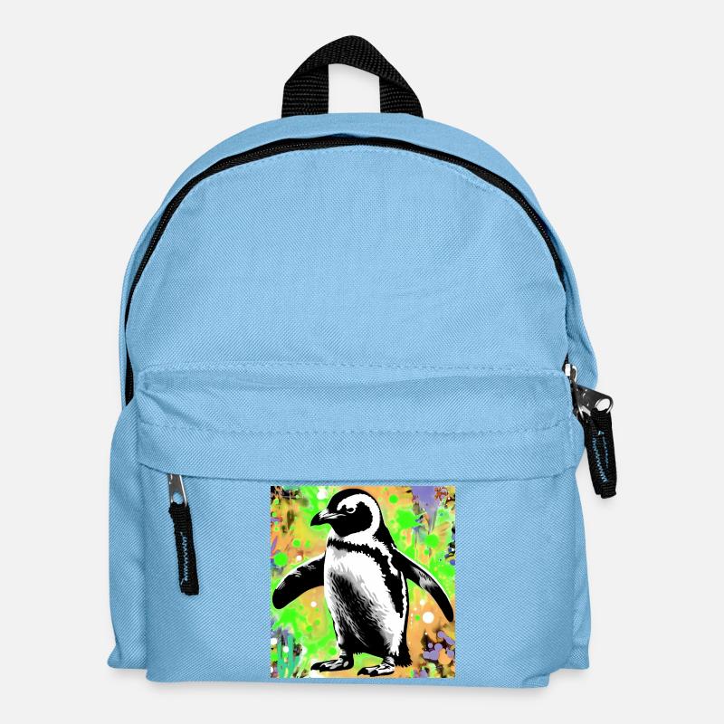 Pinguin - Kinder Rucksack - Hellblau
