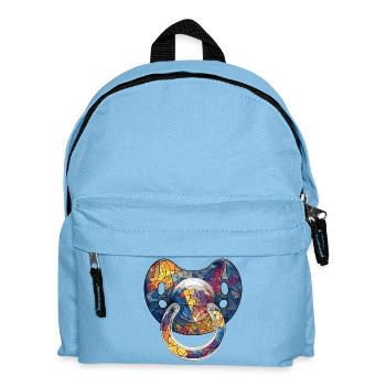 Bunter Schnuller - Mosaik Babywelt - Kinder Rucksack - Hellblau - Vorne