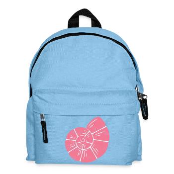 Rosa Muschel Spirale - Kinder Rucksack - Hellblau - Vorne
