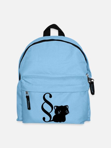 Katzen Gesetze Jura Studium - Kinder Rucksack - Hellblau