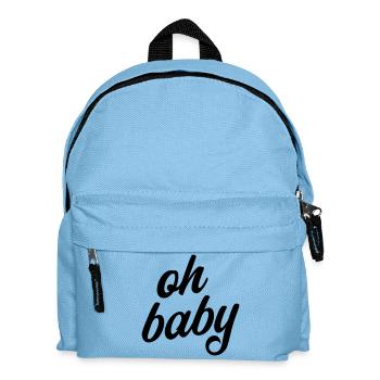 Oh Baby Saying Pregnancy T-Shirt - Kids' Backpack - light blue - Front