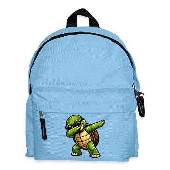 Dabbing Schildkröte - Kinder Rucksack - Hellblau - Vorne