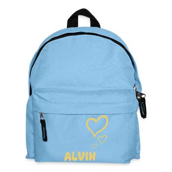 Alvin als Name - Kinder Rucksack - Hellblau - Vorne
