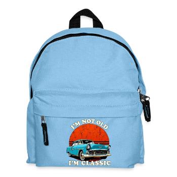 Nicht alt, ich bin ein Oldtimer - Kinder Rucksack - Hellblau - Vorne