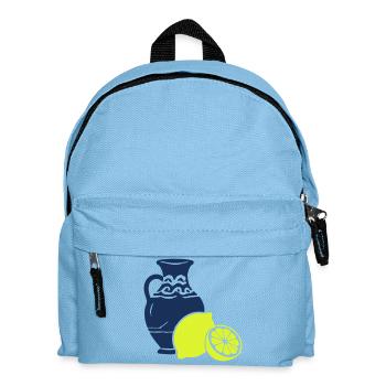 Citrus vase contrast print - Kids' Backpack - light blue - Front