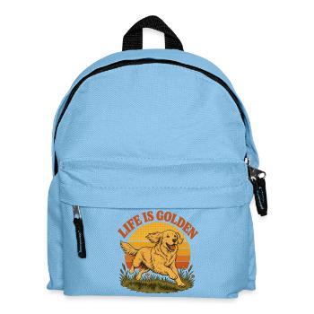 Life is golden with Golden Retriever - Kids' Backpack - light blue - Front