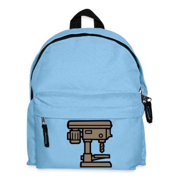 Standbohrmaschine Werkzeug Icon - Kinder Rucksack - Hellblau - Vorne