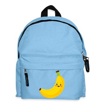 Yellow Kawaii Banana – Sweet Fruit Illustration Art - Kids' Backpack - light blue - Front