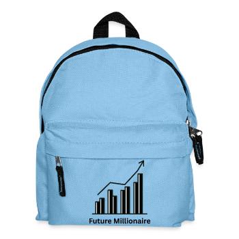 Future Millionaire – Mindset Business Design - Kids' Backpack - light blue - Front