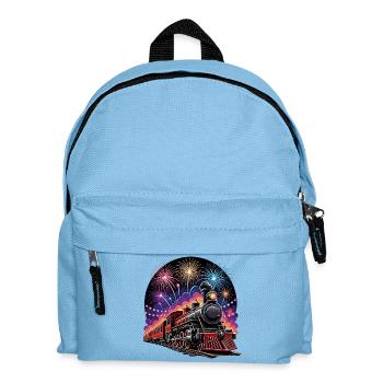 Steam Train Fireworks Night - Kids' Backpack - light blue - Front