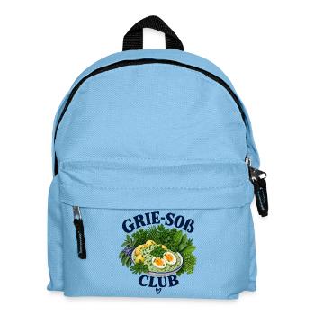 Grie Soß Club – Hessische Grüne Soße Liebe - Kinder Rucksack - Hellblau - Vorne