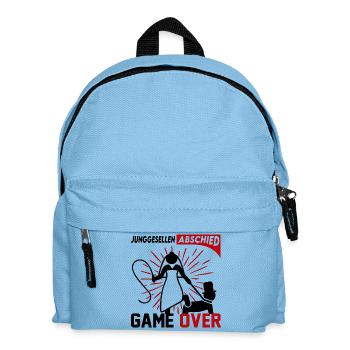 Junggesellenabschied Game Over Mann Frau Party - Kinder Rucksack - Hellblau - Vorne