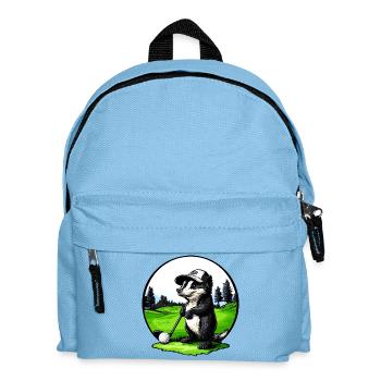 Stinktier Golfspieler - Kinder Rucksack - Hellblau - Vorne