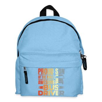 Proud Son Of The Most Awesome Bus Driver - Kinder Rucksack - Hellblau - Vorne