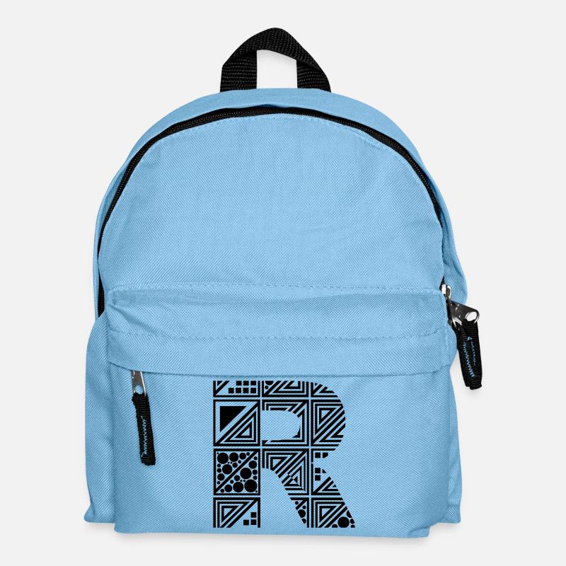letter R - Kids' Backpack - light blue
