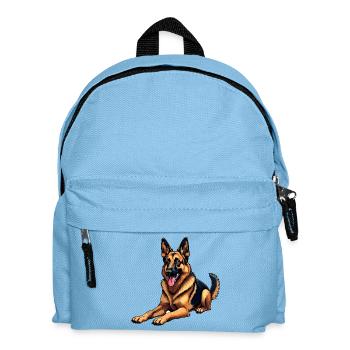 Deutscher Schäferhund German Shepherd dog Owczarek - Kinder Rucksack - Hellblau - Vorne