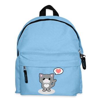 Cute cat - Kids' Backpack - light blue - Front