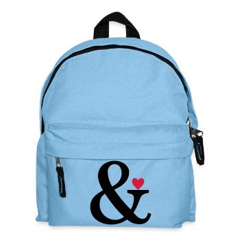 Esperluette coeur et amour signe cadeau d'amour - Sac à dos Enfant - bleu clair - Devant