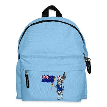 Neuseeländer Zebra - Kinder Rucksack - Hellblau - Vorne