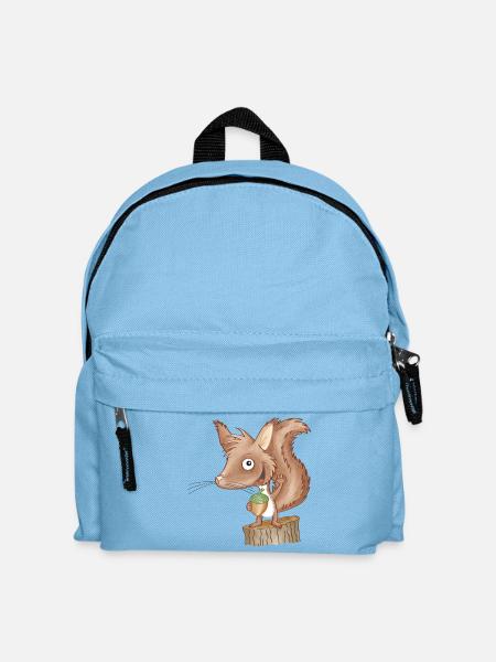 keckes Eichhörnchen - Kinder Rucksack - Hellblau