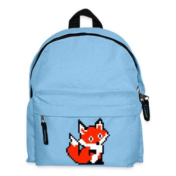Fox Fox Paw rétro conception de chemise de pixel - Sac à dos Enfant - bleu clair - Devant