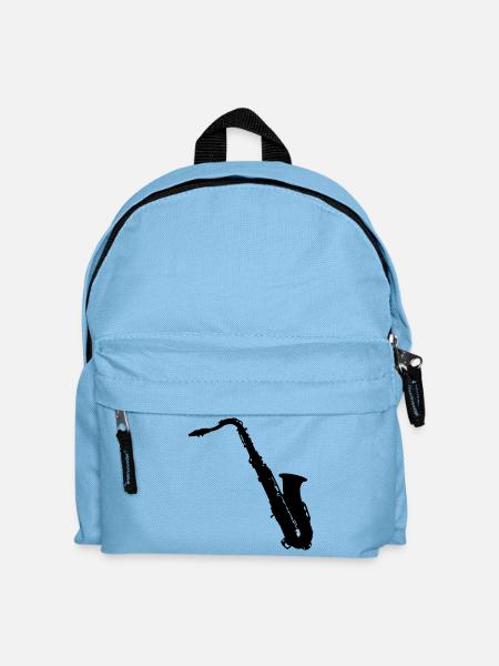 Saxophon - Kinder Rucksack - Hellblau