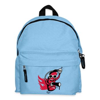 A funny fire extinguisher with glasses - Kids' Backpack - light blue - Front