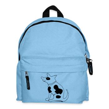 Funny spotted dog, terrier - Kids' Backpack - light blue - Front
