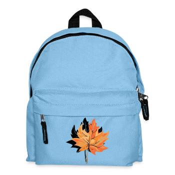 ahorn blatt herbst autumn Symbol Logo sign - Kinder Rucksack - Hellblau - Vorne