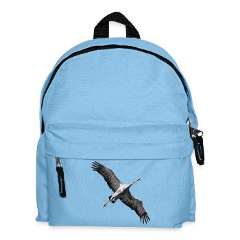 Kranich beim Flug in den Süden - Kinder Rucksack - Hellblau - Vorne