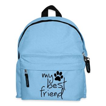 Slagon mon meilleur ami, j'aime mon chien ou mon chat - Sac à dos Enfant - bleu clair - Devant