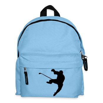 Logo de l’image de l’ombre de hockey sur glace - Sac à dos Enfant - bleu clair - Devant