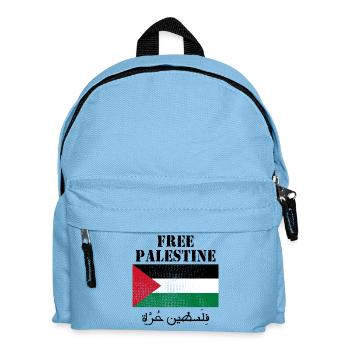 Drapeau de Palestine libre - Sac à dos Enfant - bleu clair - Devant
