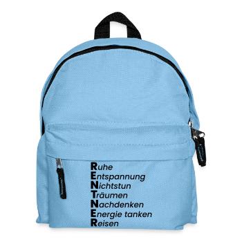 Rentner - Kinder Rucksack - Hellblau - Vorne