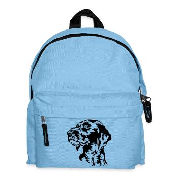 German Wirehaired Pointer head - Kids' Backpack - light blue - Front