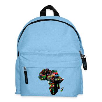 africa baobab and flags - Kids' Backpack - light blue - Front