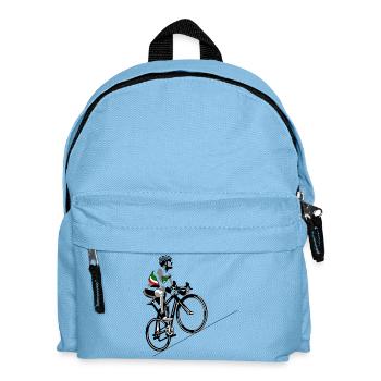 Cyclist with Italian flag - Kids' Backpack - light blue - Front