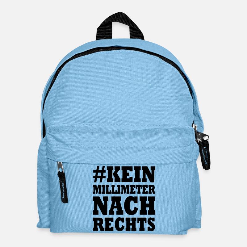kein millimeter nach rechts - Kinder Rucksack - Hellblau
